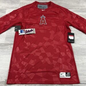 MLB Los Angeles Angels Nike Pro Hypercool Fitted Shirt Men's Size Medium NWT Red